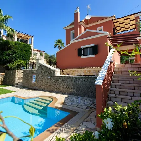 Luxury Corfu Dassia Rose Private Pool 4 Bedrooms 别墅 Dafnila