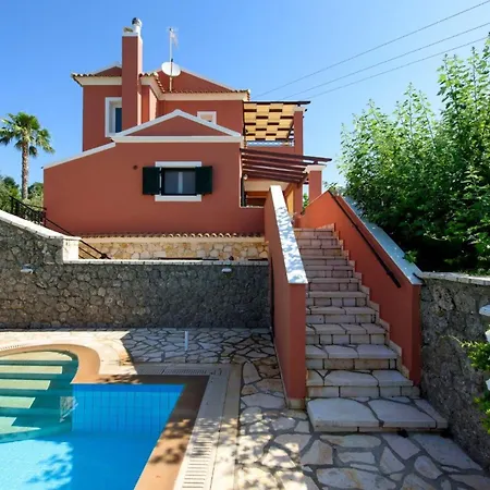 Luxury Corfu Dassia Rose Private Pool 4 Bedrooms 别墅 Dafnila