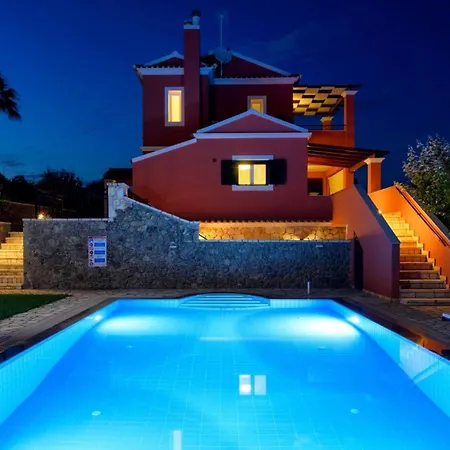 Luxury Corfu Dassia Rose Private Pool 4 Bedrooms 别墅